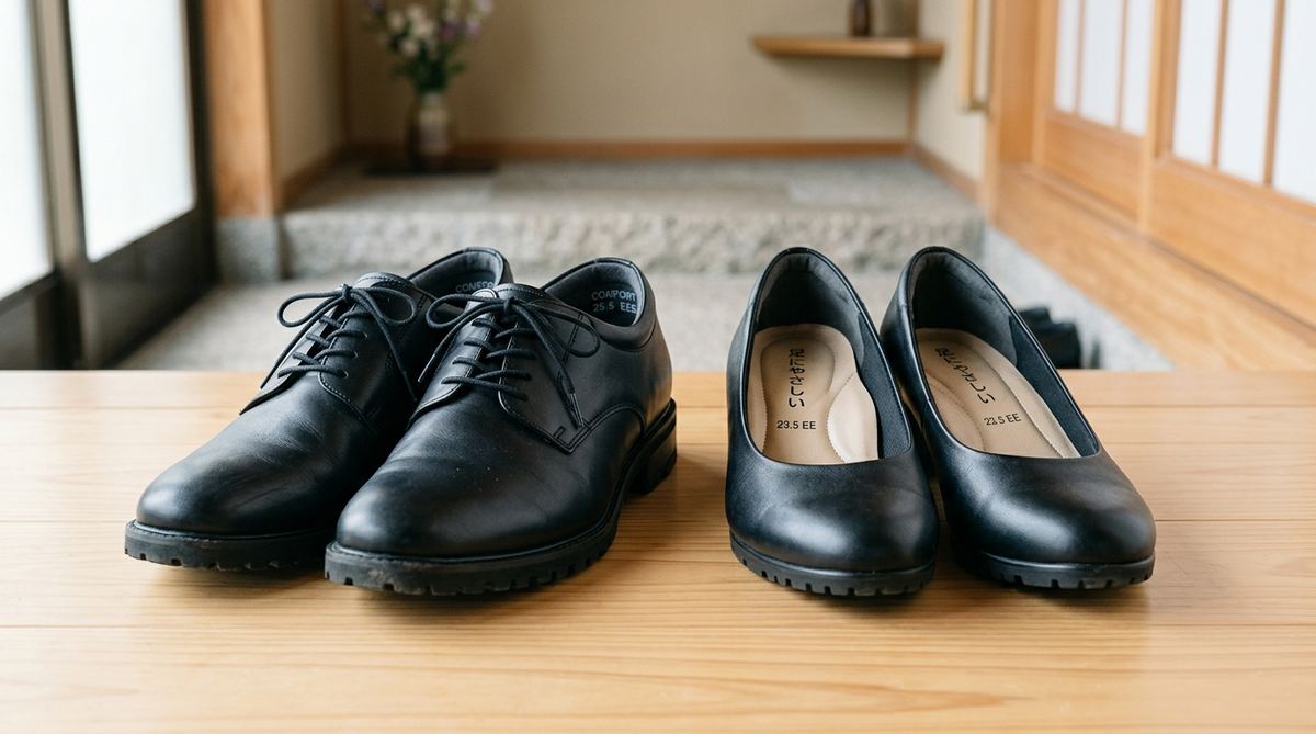 60代以上向けの安全な喪服用靴