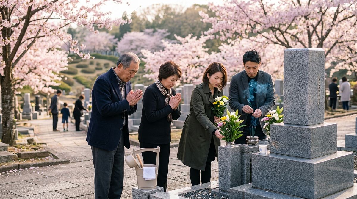 お彼岸のお墓参り