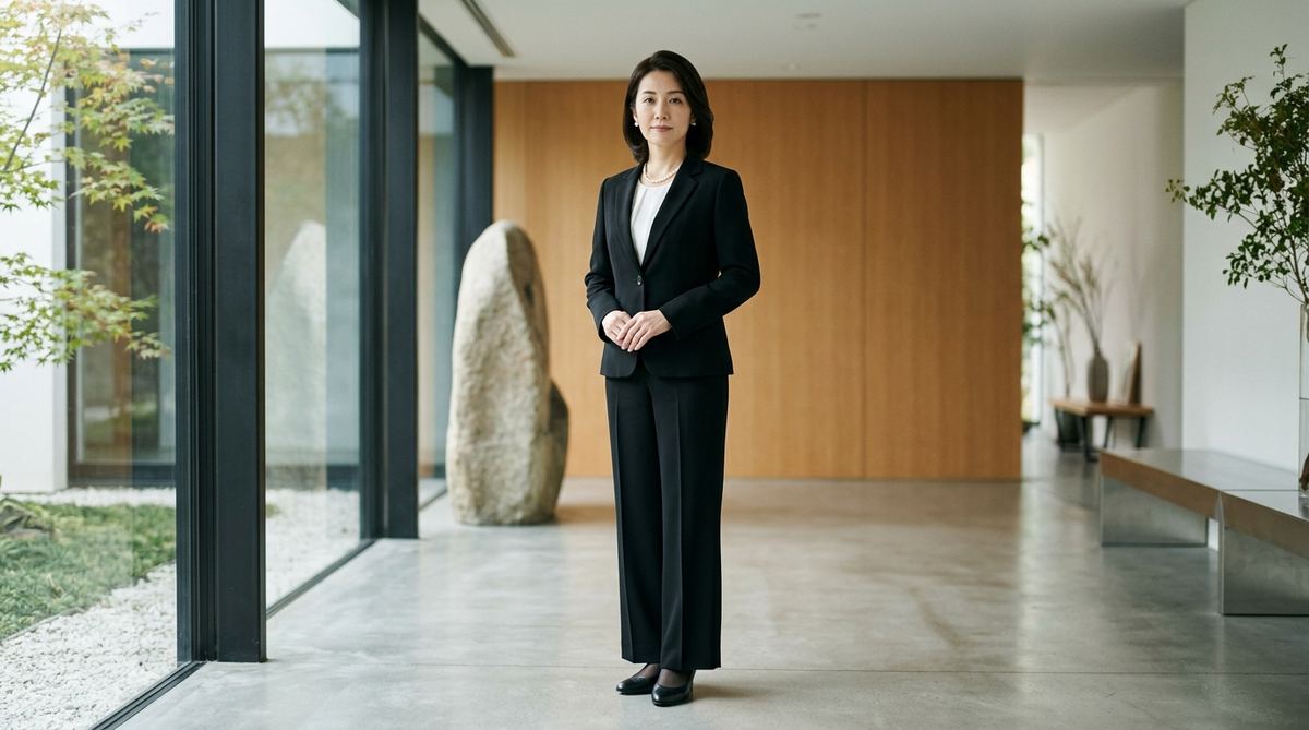 パンツスーツの喪服