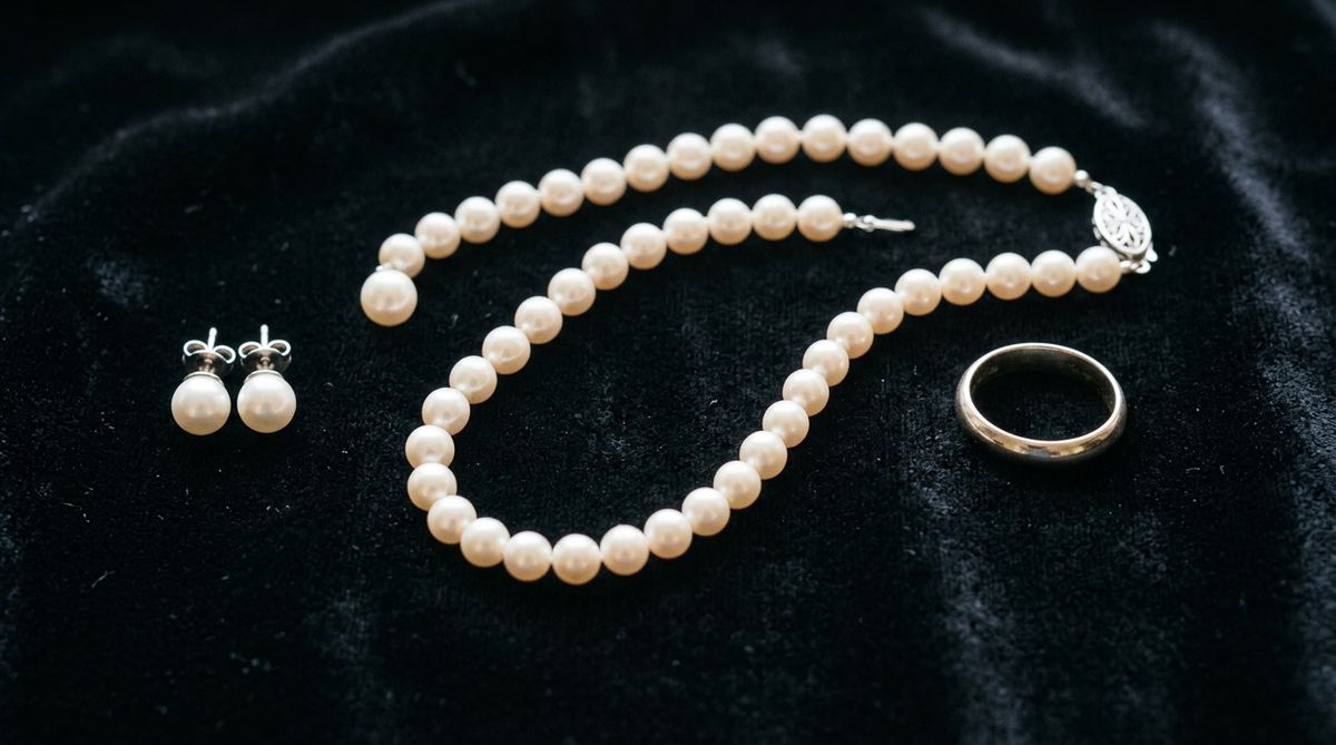 喪服のパールアクセサリー
