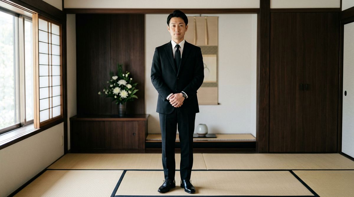 男性の喪服の基本スタイル